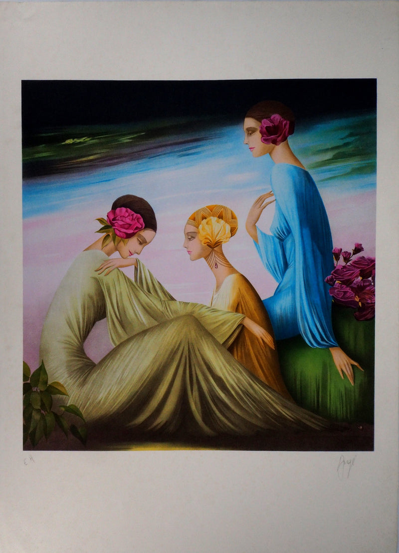 Philippe AUGE : Les trois grâces - Lithographie