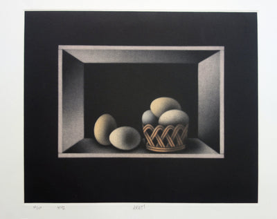 Mario AVATI : Nature morte aux œufs - art (détail)