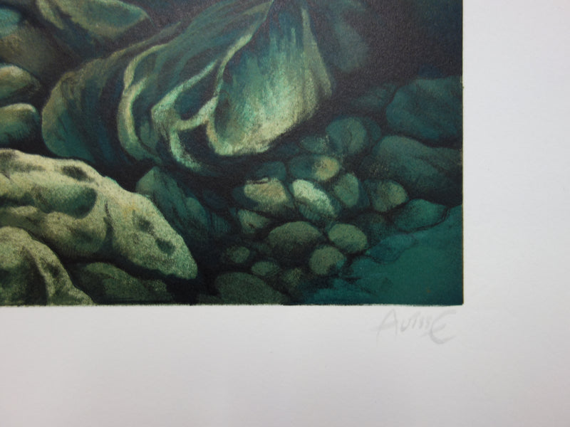 Jean Paul AVISSE : Le messager - Lithographie (détail)