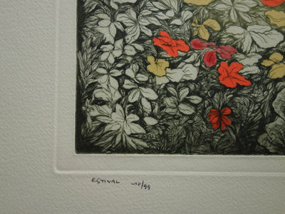 Alfonso AYUSO : Estival - Gravure (détail)