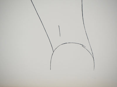 Jean Louis BABELAY : Femme nue de dos - Lithographie (détail)