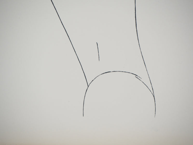 Jean Louis BABELAY : Femme nue de dos - Lithographie (détail)