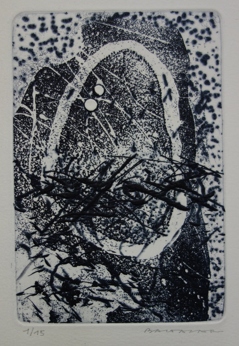Julius BALTAZAR : Composition annulaire - Gravure (détail)