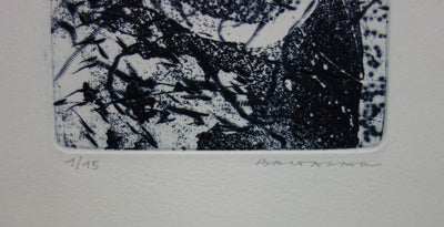 Julius BALTAZAR : Composition annulaire - Gravure (détail)