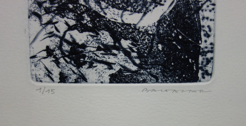 Julius BALTAZAR : Composition annulaire - Gravure (détail)