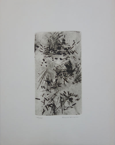Julius BALTAZAR : Graminées - Gravure