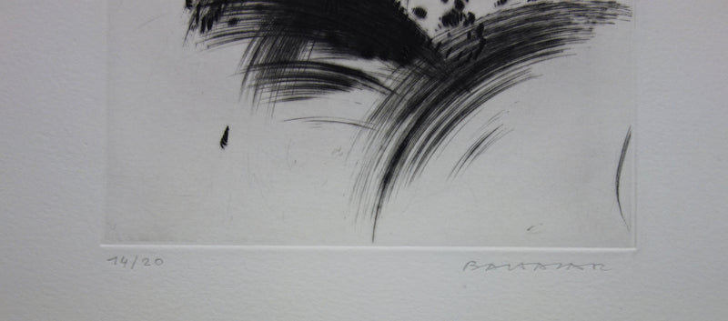 Julius BALTAZAR : Joie interne - Gravure (détail)