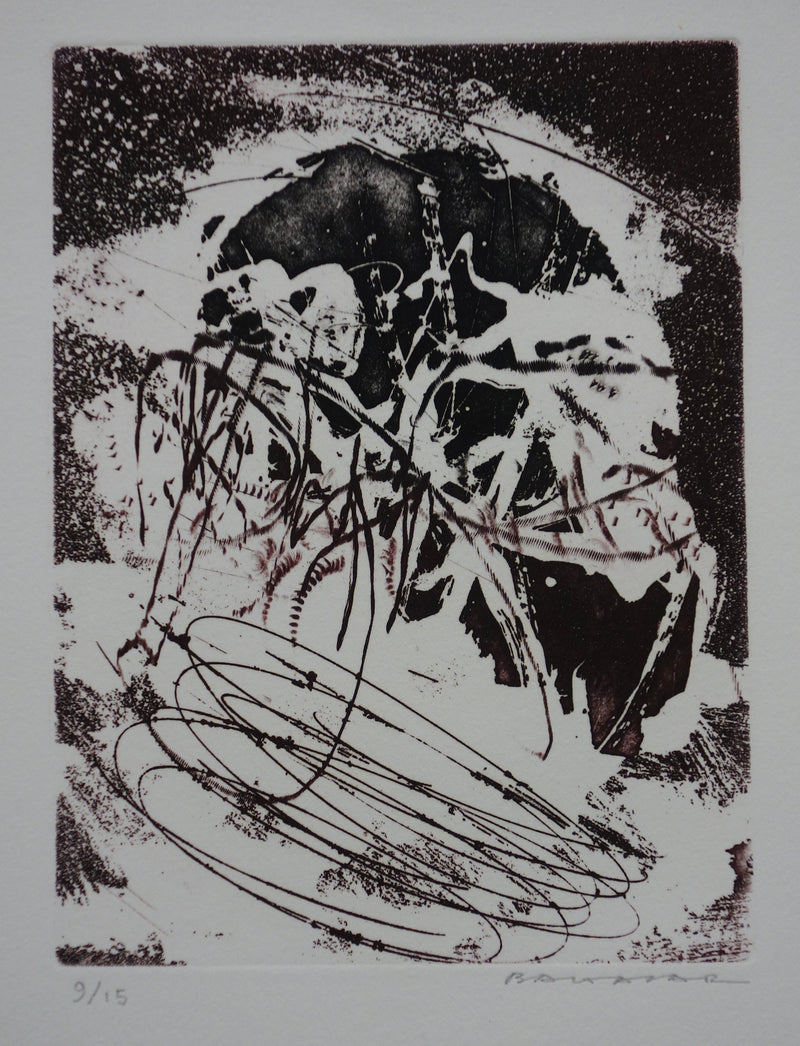 Julius BALTAZAR : Lignes de force - Gravure