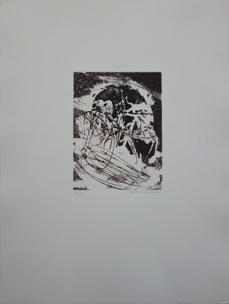 Julius BALTAZAR : Lignes de force - Gravure (détail)