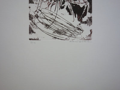Julius BALTAZAR : Lignes de force - Gravure (détail)