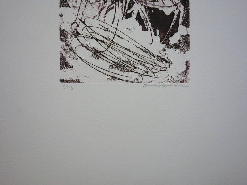 Julius BALTAZAR : Lignes de force - Gravure (détail)