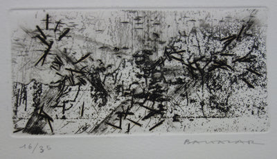 Julius BALTAZAR : Paysage abstrait - Gravure