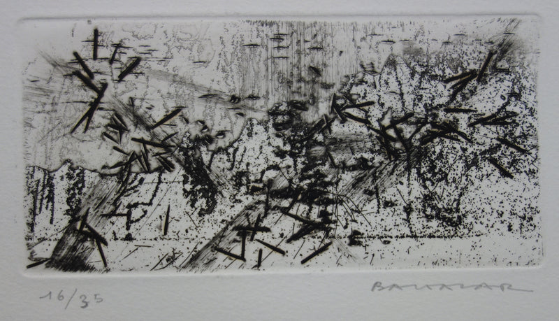 Julius BALTAZAR : Paysage abstrait - Gravure