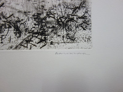 Julius BALTAZAR : Paysage abstrait - Gravure (détail)