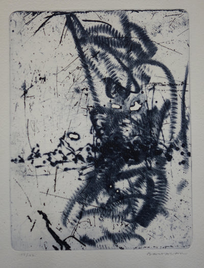 Julius BALTAZAR : Rêve infini - Gravure (détail)