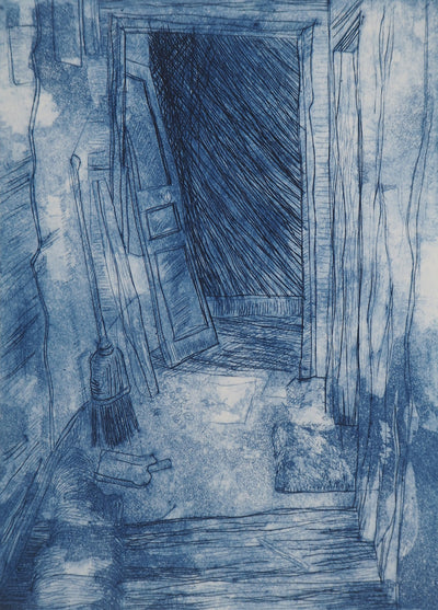 Fabienne BARA : La vieille remise - Gravure (détail)