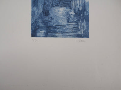 Fabienne BARA : La vieille remise - Gravure (détail)