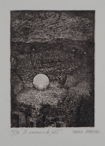 Pierre BARDEAU : La Naissance du soleil, 1978 - Gravure