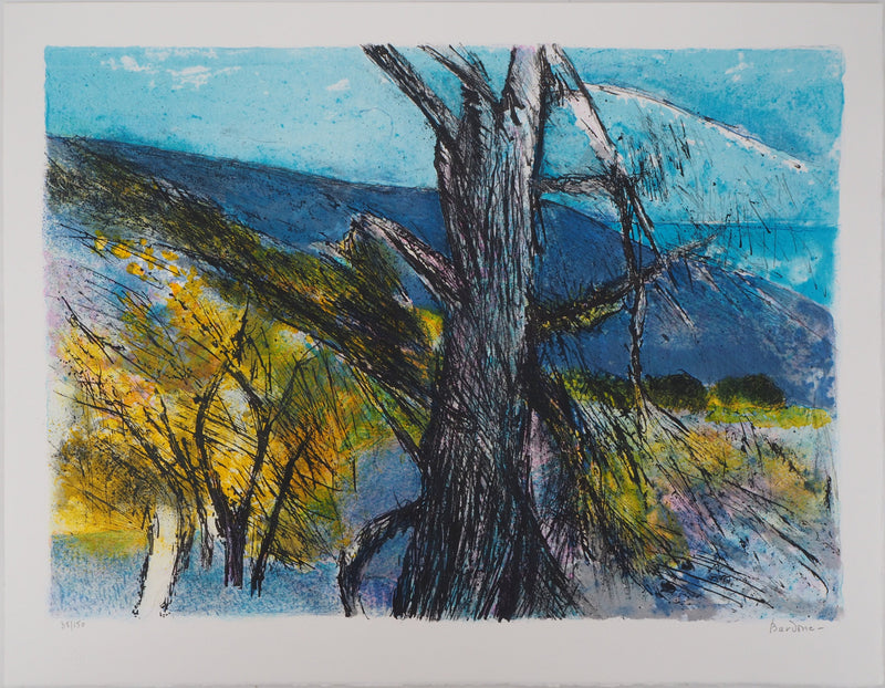 Guy BARDONE : En pleine nature - Lithographie (détail)