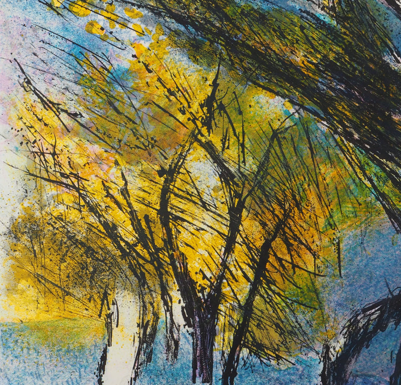 Guy BARDONE : En pleine nature - Lithographie (détail)