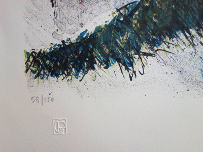 Guy BARDONE : Le sapin - Lithographie (détail)