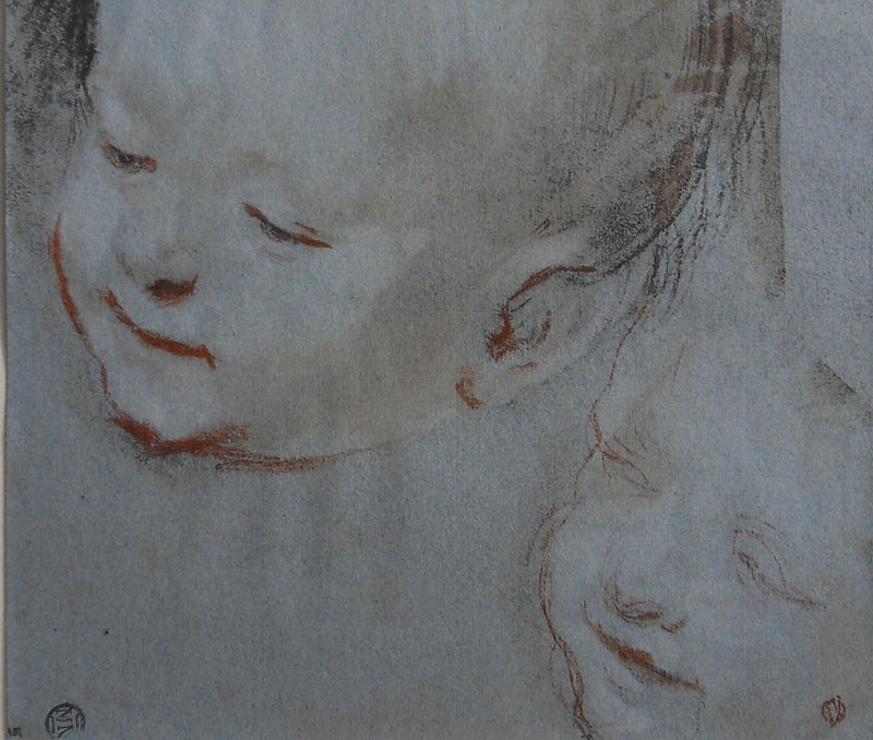 Federico BAROCCI : Enfants souriants - Lithographie (détail)