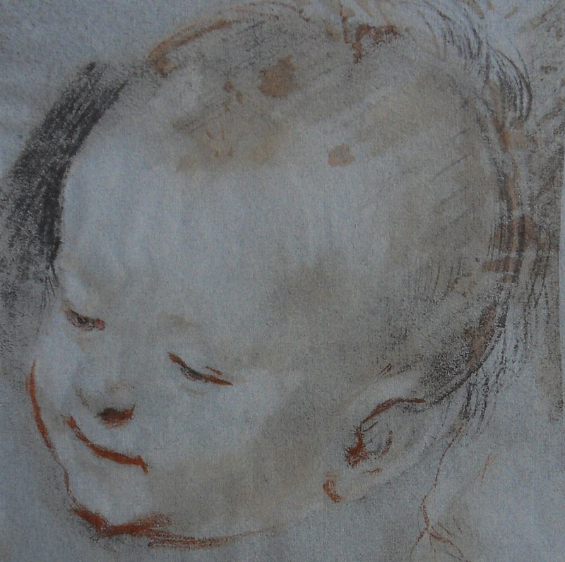Federico BAROCCI : Enfants souriants - Lithographie (détail)
