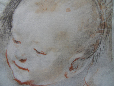 Federico BAROCCI : Enfants souriants - Lithographie (détail)
