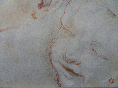 Federico BAROCCI : Enfants souriants - Lithographie (détail)