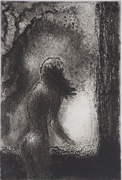 Fabienne BARRANGER : L'attente - Gravure