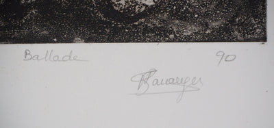 Fabienne BARRANGER : Ballade - Gravure (détail)