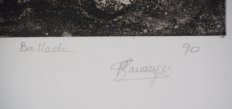 Fabienne BARRANGER : Ballade - Gravure (détail)