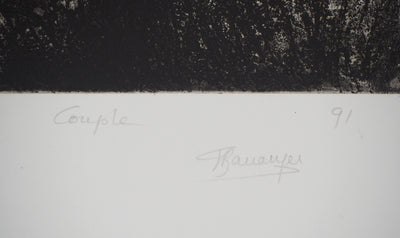 Fabienne BARRANGER : Couple - Gravure (détail)