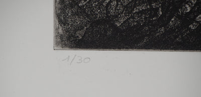 Fabienne BARRANGER : Histoire d'arbre - Gravure (détail)