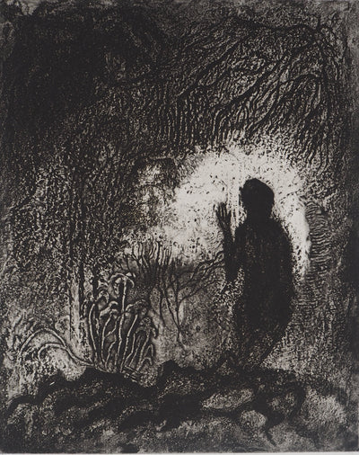 Fabienne BARRANGER : A l'orée de la forêt - Gravure