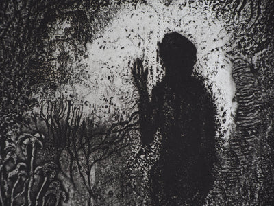 Fabienne BARRANGER : A l'orée de la forêt - Gravure (détail)