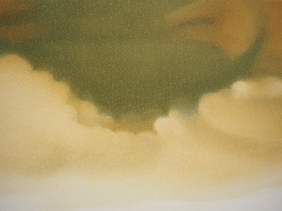 Michèle BATTUT : Cabanon sur la plage - Lithographie (détail)