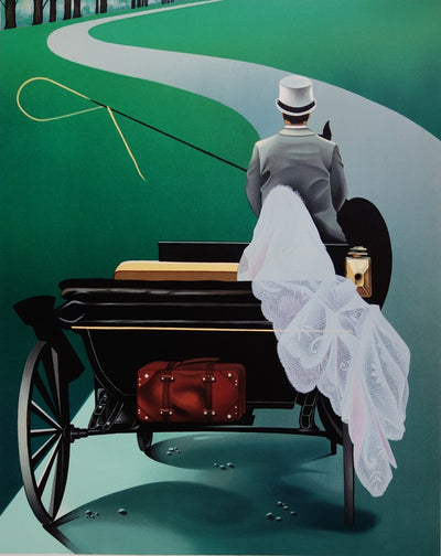 Michèle BATTUT : La Mariée - Lithographie (détail)