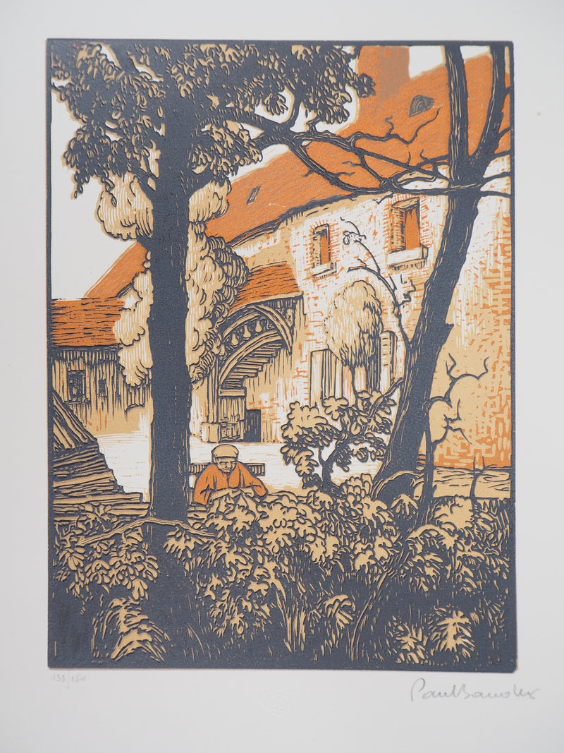Paul BAUDIER : Vieille maison, 1923 - Gravure sur bois