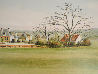 Pierre BAZIRE : Paysage en Normandie - Lithographie (détail)