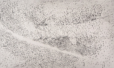 François BEALU : Le chemin de Kebili, 1992 - Gravure (détail)