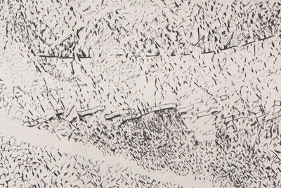 François BEALU : Le chemin de Kebili, 1992 - Gravure (détail)