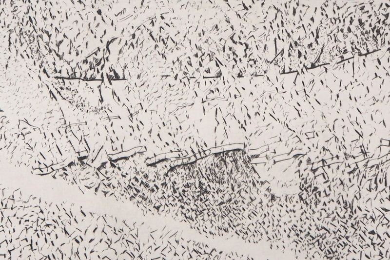 François BEALU : Le chemin de Kebili, 1992 - Gravure (détail)