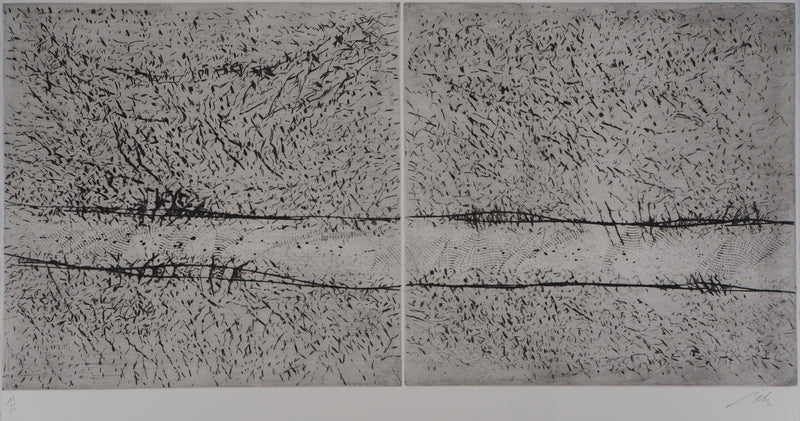 François BEALU : Chemin de traverse - Gravure