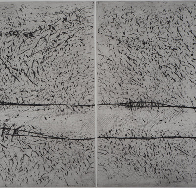 François BEALU : Chemin de traverse - Gravure (détail)