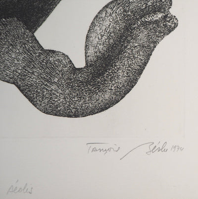 François BEALU : Dionée - Gravure (détail)