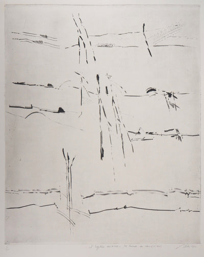 François BEALU : L'hypothèse des sables, 1992 - Gravure