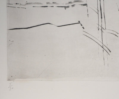 François BEALU : L'hypothèse des sables, 1992 - Gravure (détail)