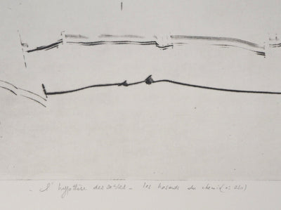 François BEALU : L'hypothèse des sables, 1992 - Gravure (détail)