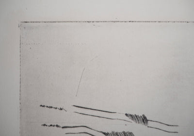 François BEALU : L'hypothèse des sables, 1992 - Gravure (détail)